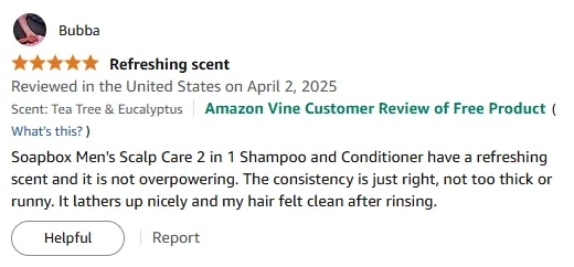 My Honest Review of Soapbox Men's Refreshing 2-in-1 Shampoo