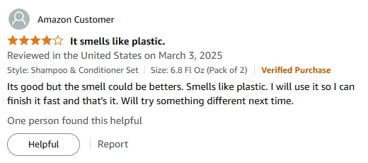 My Honest Shampoo Review: Plastic Scent Regret