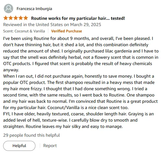 My Hair Shedding Solved by Routine Shampoo