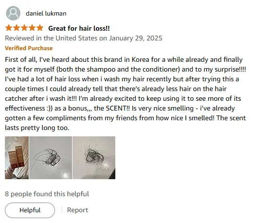 My Hair Loss Reduced by Korean Shampoo - Review