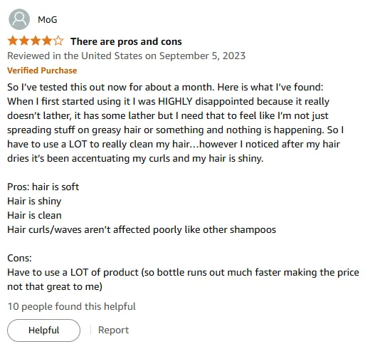 My Curly Hair Shines with Low-Lather Shampoo