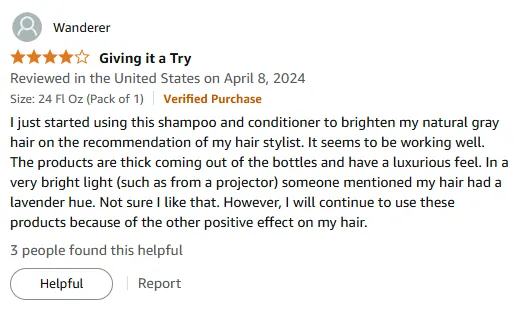 My Gray Hair Brightening Shampoo Success