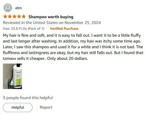 My Fine Hair Volumizing Shampoo Relief at TJMaxx