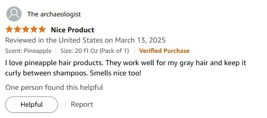 My Holy Grail Pineapple Shampoo for Gray Curly Hair