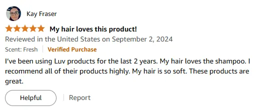 My Hair Loves Luv Shampoo for Ultimate Softness