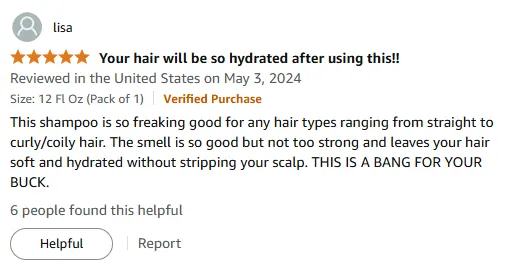 My Shampoo Hydrates All Hair Types Affordably