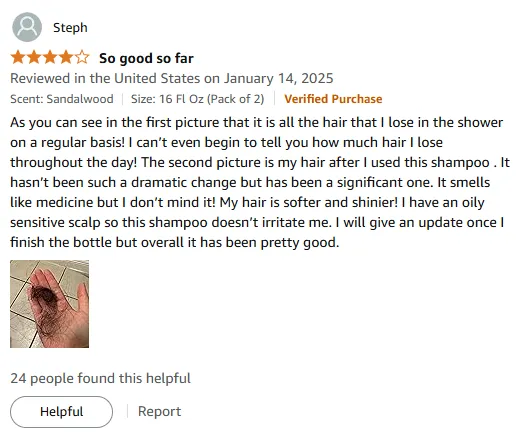 My Hair Loss Reduced with Gentle Shampoo!