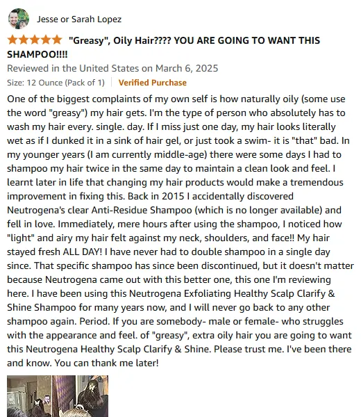 My Oily Hair Savior: Neutrogena Clarify & Shine Shampoo