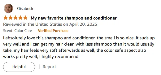 My Color-Safe Shampoo Leaves Hair Soft with Less Product!