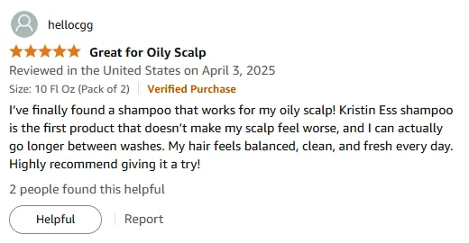 I Found the Best Shampoo for Oily Scalp with Kristin Ess