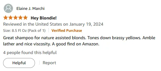 I Love This Shampoo for Blondes to Reduce Brassiness
