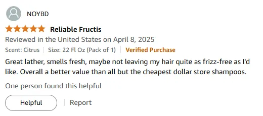 I Love This Shampoo for Its Lather and Value