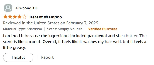 My Panthenol Shampoo Review: Coconut Scent but Slightly Greasy
