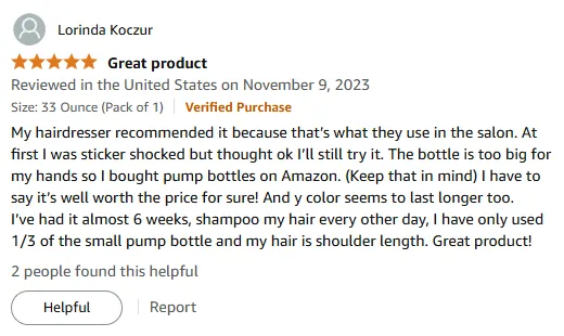 My Salon Shampoo Keeps Hair Color Vibrant Longer