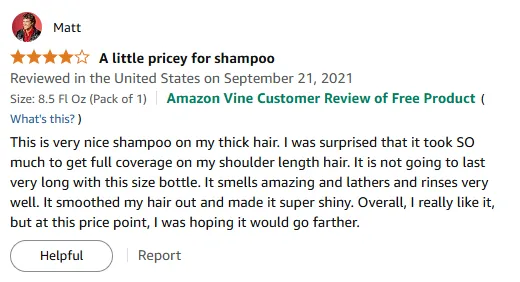 I Love This Shampoo for My Thick, Shiny Hair
