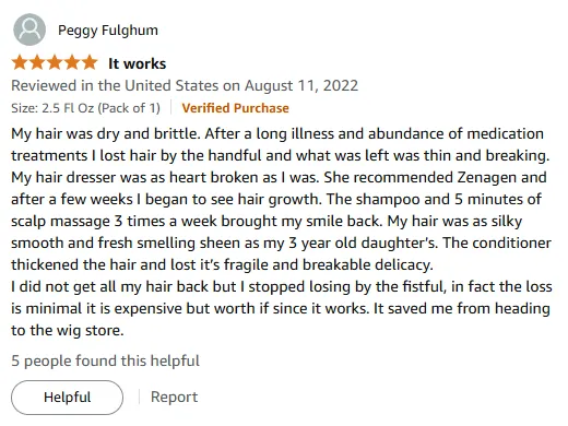 I Stopped Hair Loss with Zenagen Shampoo