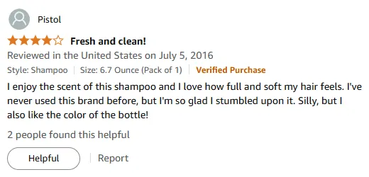 I Love This Shampoo's Scent and Soft Hair