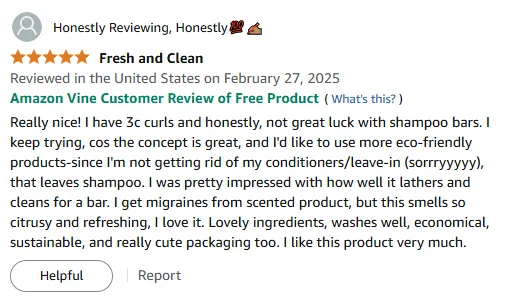 My Honest Shampoo Bar Review for 3C Curls