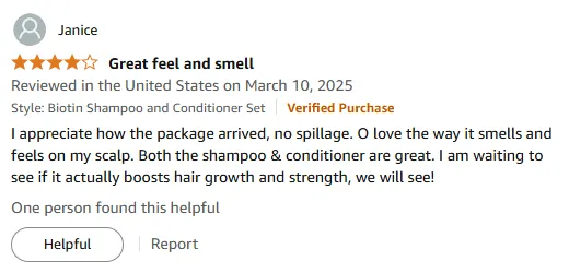 I Love This Shampoo's Scent and Hair Growth Potential