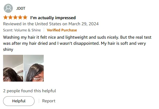 My Hair Feels Lightweight and Shiny with This Shampoo