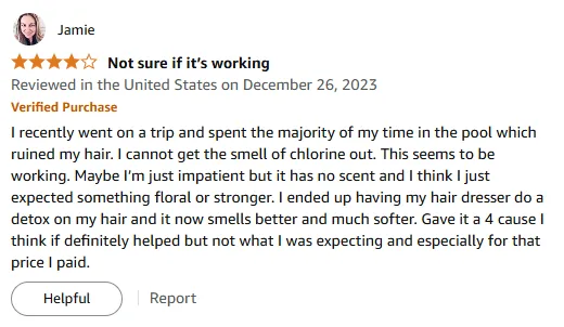 My Shampoo fixed chlorine smell for softer hair