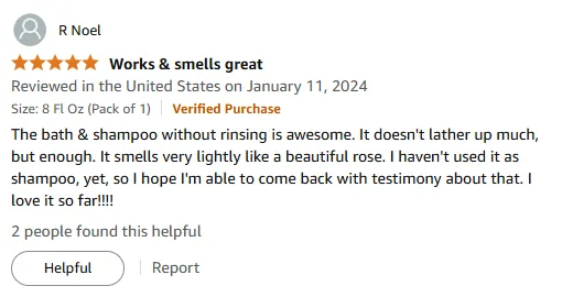 My Awesome No-Rinse Rose Shampoo Review