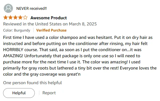 I Love This Color Shampoo for Gray Roots Coverage