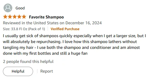 My Review: Tangle-Free Lathering Shampoo I'll Repurchase
