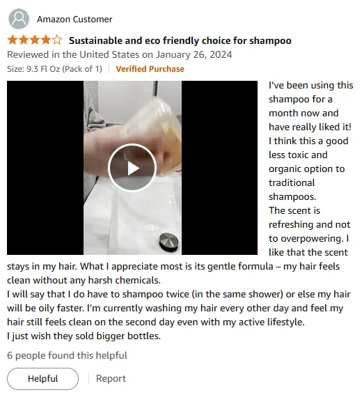 I Love This Gentle Organic Shampoo for Fresh Hair