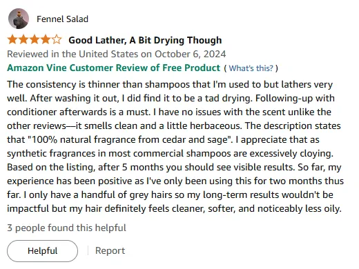 My Hair Feels Cleaner with This Natural Cedar Sage Shampoo