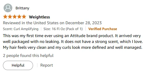 I Love Attitude Shampoo for Clean Hair and Defined Curls