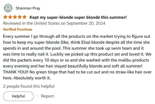 I Kept My Blonde Hair Green-Free with Malibu Shampoo
