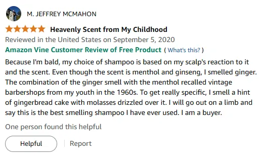My Best Ginger Scented Shampoo for Bald Scalp