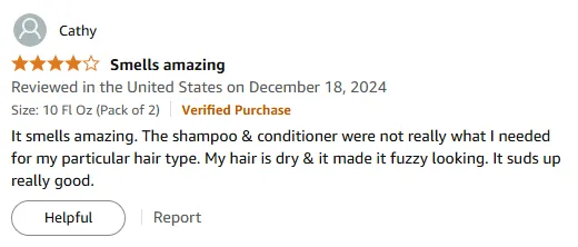 I Loved the Scent but It Frizzed My Dry Hair