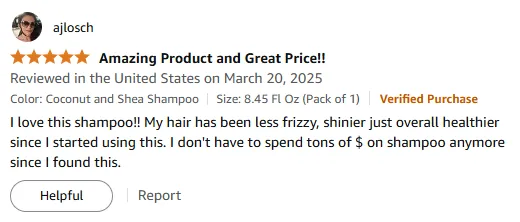 I Love My Frizz-Free Shiny Hair with This Shampoo