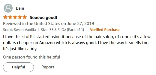 I Love My Salon Shampoo's Candy Scent from Amazon