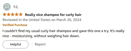My Curly Hair Moisturizing Shampoo Review