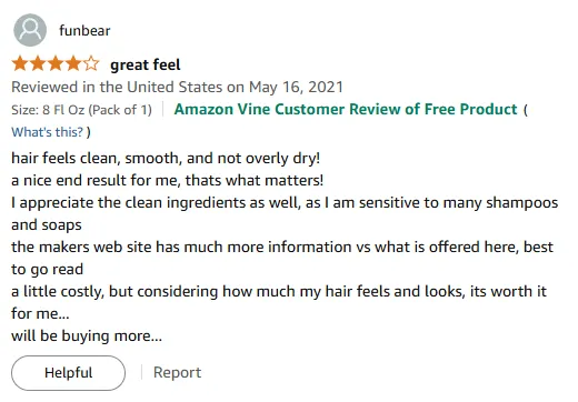 My Hair Feels Clean and Smooth with This Shampoo