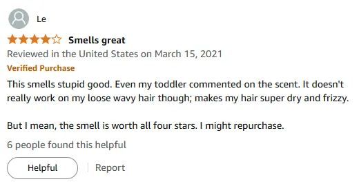 My Shampoo Review: Amazing Scent But Frizzy Hair