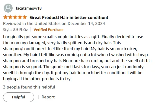 My Shampoo Fixed Damaged Hair and Reduced Fallout