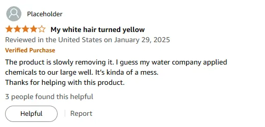 My Shampoo Removes Well Water Chemicals Gently