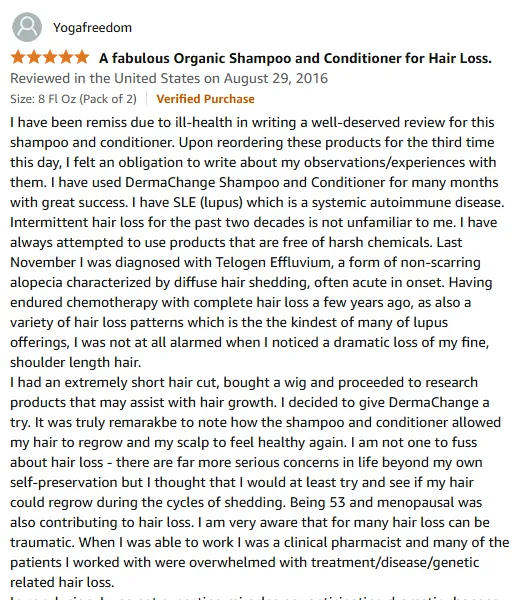 My DermaChange Shampoo Review: Hair Regrowth Success