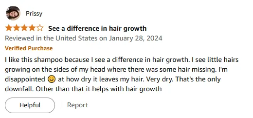 My Shampoo Review: Hair Growth with Dryness Drawback