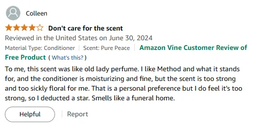 My Method Shampoo Review: Strong Floral Scent Issue