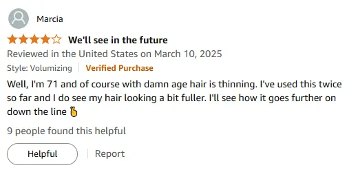 I See Fuller Hair with Thinning Shampoo