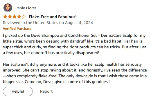 I Beat Dandruff with Dove DermaCare for Curly Hair