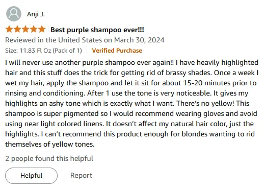 My Purple Shampoo Banishes Brass for Perfect Blonde Highlights
