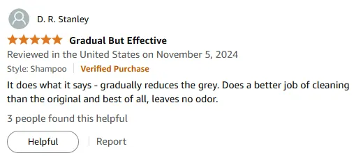 My Shampoo Reduces Grey Hair with No Odor