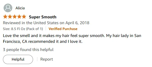 I Love This Shampoo for Smooth Hair