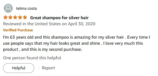 I Love How This Shampoo Makes My Silver Hair Shine